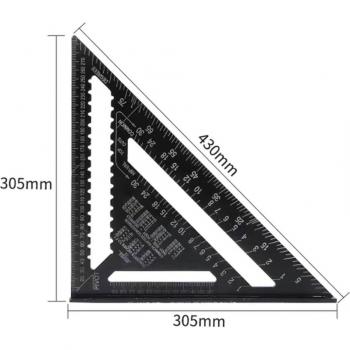 Règle technique alliage d’aluminium et onglet carré