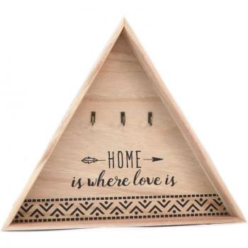 Messaggi in Legno Triangolare Portachiavi