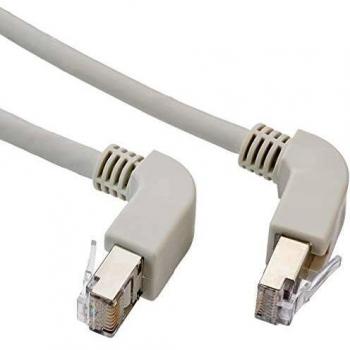 Delock Netzwerkkabel RJ45 Cat.6A S/FTP Oben/unten gewinkelt 2 m