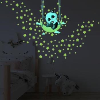 Autocollant Plafond Étoiles et Panda