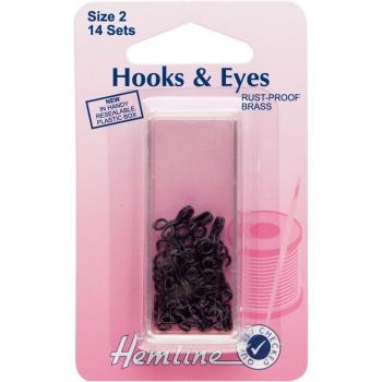 Black Hook‑and‑Eye Hemline Attachments