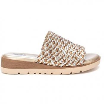 Xti Glamour Oro – Sandalias de Cuña con Suela 3-5 cm