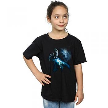 Girls’ Voldemort Shadow Cotton T‑Shirt – 9‑11 Years, Black