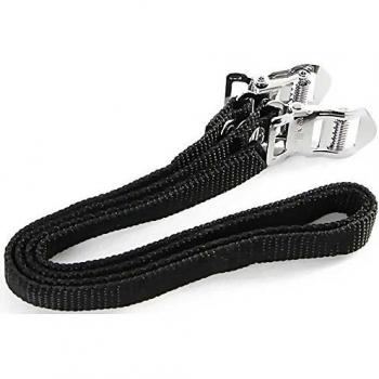 Contec Premium Nylon-Strap Pedalriemen, Paar in Schwarz