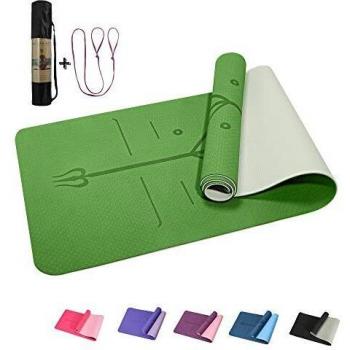 KAINOS Tapis de Yoga en TPE Épais Antidérapant 183x61x6mm (Vert)