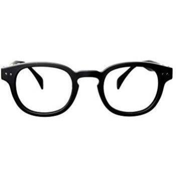 IZIPIZI C +1 Black Soft Men's Eyeglasses with Blue Light Block, Size +1.00