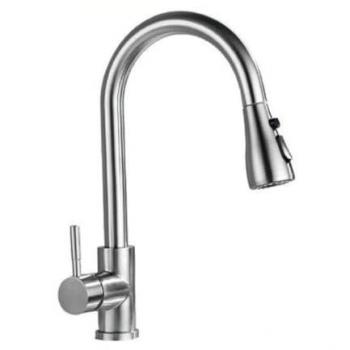 Rubinetto da Cucina con Doccetta Estraibile Monocomando Satinato 79572