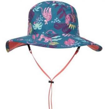 Casquette enfantreversible avec protection UV – Bleu pétrole (S)
