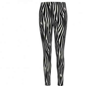 Women’s Black and White Striped Fitness Leggings