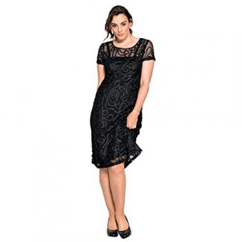 Sheego Spitzenkleid »Spitzenkleid in leicht ausgestellter Passform«