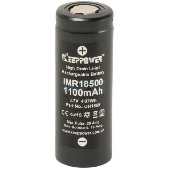 Keeppower IMR 18500 1100mAh Batterij