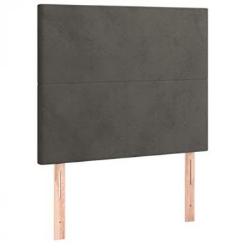 Testiera 2 pz Grigio Scuro 80x5x78/88 cm in Velluto cod mxl 46627