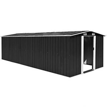 Anthracite Garden Storage Shed 257x580x181 cm