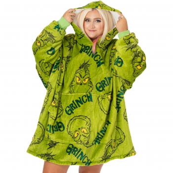 Hoodie Couverture Mâle Grinch Vert à Points de Caractère – Taille Universelle