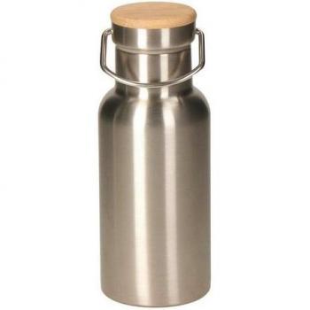 Elasto Cascada Edelstahl‑Isolierflasche 0,75 l – Bambusgriff, doppeltwandig