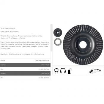 Tarnier Tarpol intégré Ø 125 mm × 3 × 22,2 mm, surface t‑63