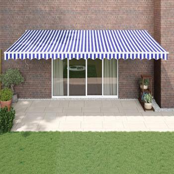VidaXL Markise Skyla 3 m Blau und Weiß