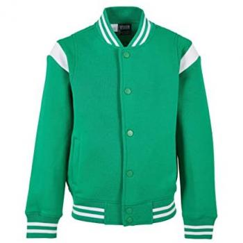 Giacca Leggera Urban Classics College Verde Bodega / Bianco 134-140 cm