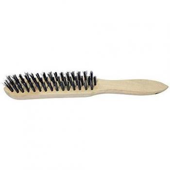 Timco 3-Row Steel Scratch Brush with Wooden Grip