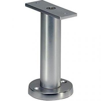 Trennwandstütze gerade, Bodenabstand 100mm, Edelstahl matt