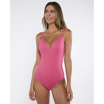 Bañador Liso con Cordón Trenzado para Mujer