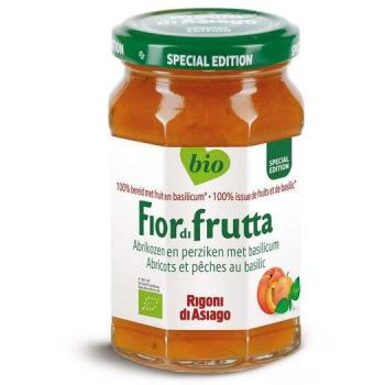 Fiordifrutta 250 gram jam met abrikozenen en perziken en basilicum