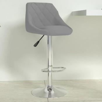 Sgabello da Bar Grigio Chiaro in Velluto cod mxl 63045