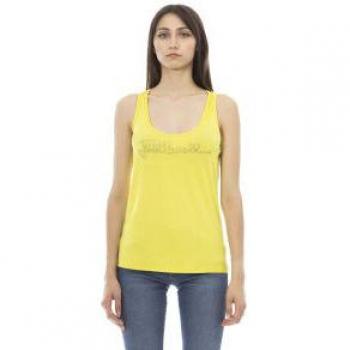 Just Cavalli Yellow Sleeveless Women's Top