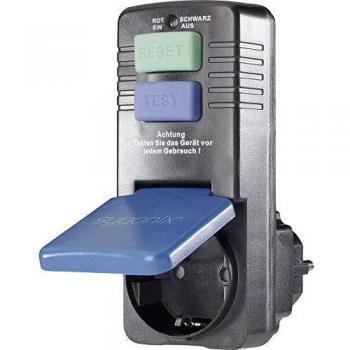 SY-3530666 Sygonix RCCB Inline 230V Socket, Black, IP40