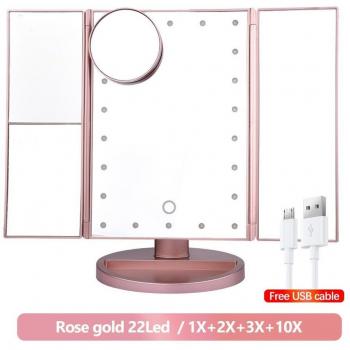 Miroir de maquillage USB avec éclairage