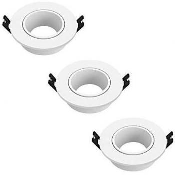 Aro Empotrable Regulable con Portalamparas GU10 Ø 90 x 29 mm