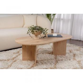 Table Ovale Naturelle en Aggloméré