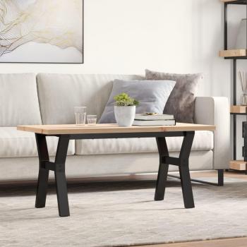Y-Frame Coffee Table 100x50x45.5 cm Solid Pine Wood and Cast Iron (Note: Material discrepancy with original)