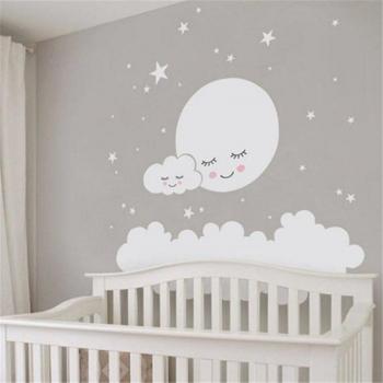 Kids Room Moon and Stars Decals