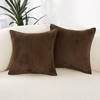 Square Chocolate Stripe Sofa Seat Covers for Bedroom
