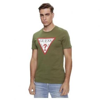 T-shirt coton homme Guess logo vert XL