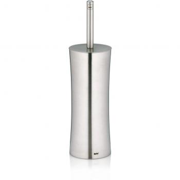 Kela WC‑Set Elegance – herausnehmbarer Innenbehälter, austauschbarer Bürstenkopf, silber