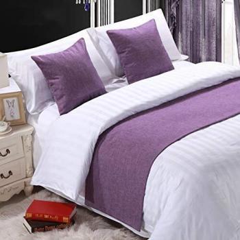 Couvre-lit en velours violet pour lit double