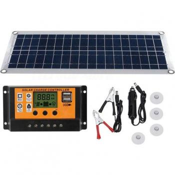 Células solares policristalinas ultrafinas 15W 12V con salida USB