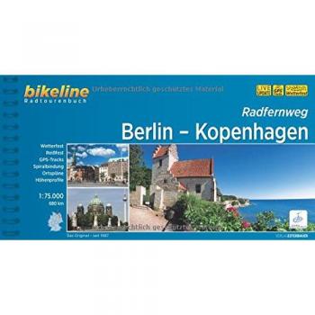 Radfernweg Berlin-Kopenhagen, 1:75.000, 650 km, GPS-Tracks-Download, wetterfest/reißfest: 680 km