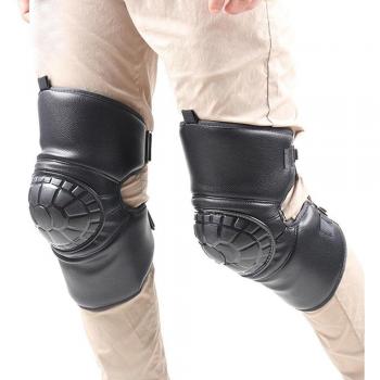 PE Anti-Fall Shell Knee Pads with Waterproof Leather and Elastic Band