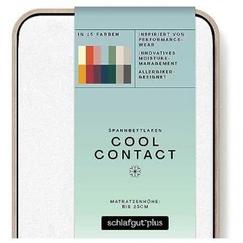 Schlafgut 100% Microfiber Cool Contact Fitted Sheet White, Medium Size (120 x 200cm