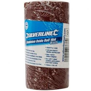Silverline 127519 240 Grit Aluminum Oxide Roll, 10 meters x 10 meters