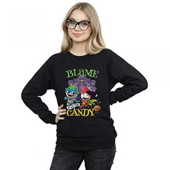 DC Comics Women's Super Friends Blame It On The Candy Sweatshirt Large