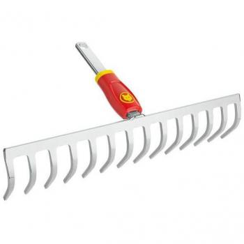 WOLF Garten Stahlrechen MultiStar – Rot/Silber Finish