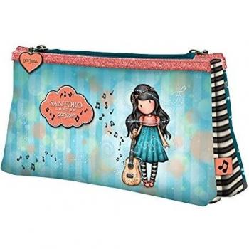 Astuccio Doppio M548A Santoro, Colore Turchese, 215x115x50mm, Per Bambino