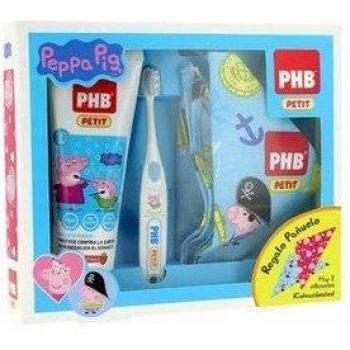 Pack PHB Petit Peppa Pig Gel Dentífrico Infantil 75ml + Cepillo Dental + Pañuelo de Regalo