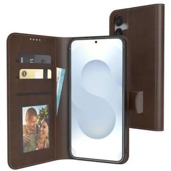 EAZY Bookstyle Cover für Samsung Galaxy S25 Plus – Braun‑Farbe