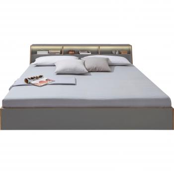 Müller Small Living Slope Bett – ohne Matratze, anthrazitfarbig, mit LED-Beleuchtung