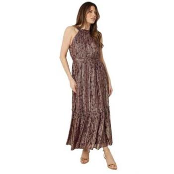 Wallis Metallic Ruffle Midaxi Halterneck Dress